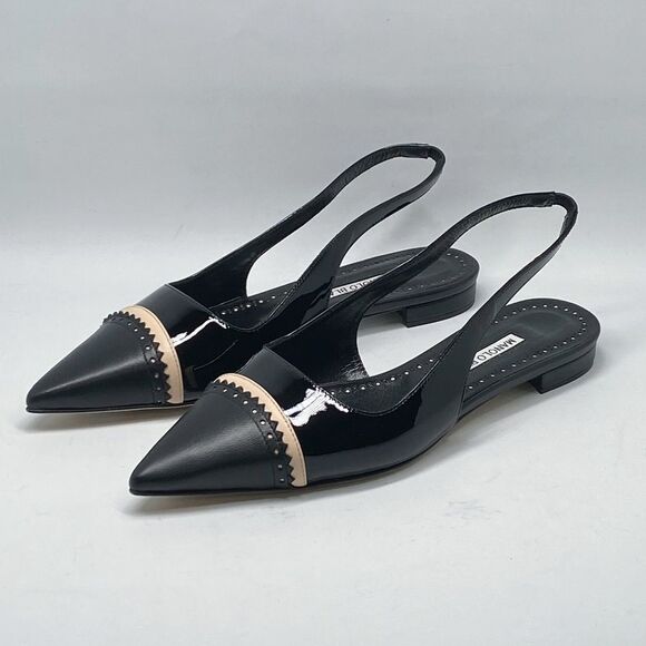 Manolo Blahnik Leather Slingback Flats size 36 - Picture 2 of 11